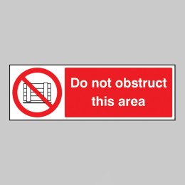 Do Not Obstruct this Area - 