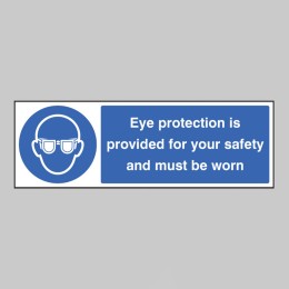 Eye Protection Provided for Your Safety and Must be Worn - 