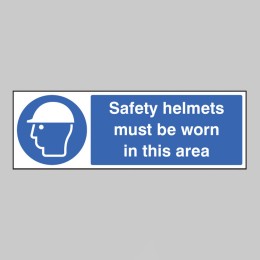 Safety Helmets Must be Worn in this Area - 