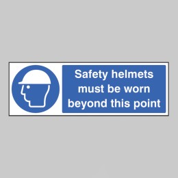 Safety Helmets Must be Worn Beyond this Point - 
