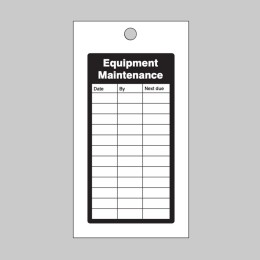 Equipment Maintenance Record Tags - 