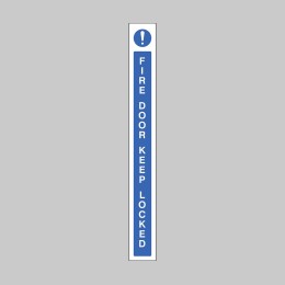Fire Door Keep Locked - Door Edge Sign - 