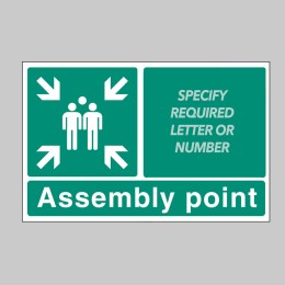Assembly Point - Landscape - Select Number or Letter - 
