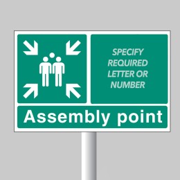 Assembly Point with Channelling - Select Number or Letter - 