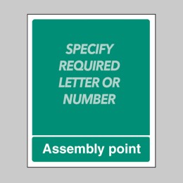 Assembly Point - Portrait - Select Number or Letter - 