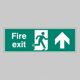 Double Sided Large Fire Exit - Up / Straight On - 