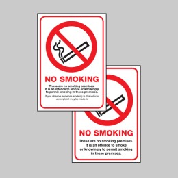 Double Sided No Smoking Premise - (Scotland) - 