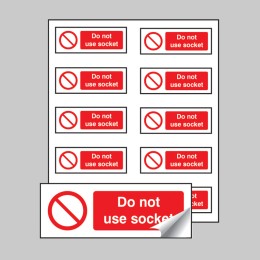 Do Not Use Socket Labels (Sheet of 10) - 