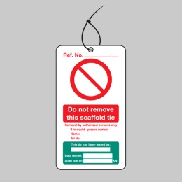 Scaffold Tie Test - Double Sided Tags (Pack of 10) - 