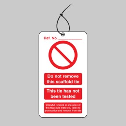 Scaffold Tie Do Not Remove - Double Sided Tags (Pack of 10) - 