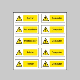 Office Labels (Various Machinery) (Sheet of 10) - 