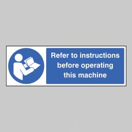 Refer to Instructions Before Operating this Machine - 