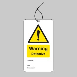 Warning - Defective - Double Sided Safety Tag (Pack of 10) - 