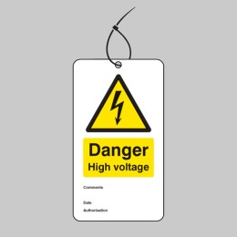 Danger - High Voltage - Double Sided Safety Tag - 