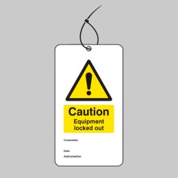 Lockout Tag - Caution - Equipment Locked Out (Pack of 10) - 