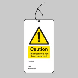 Lockout Tag - Caution - this Machinery Has Been Locked Out (Pack of 10) - 