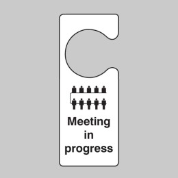 Meeting in Progress - Door Hanger - 