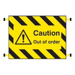 Door Screen Sign - Caution - Out of Order - 