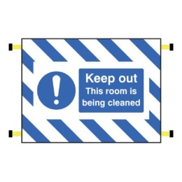 Door Screen Sign - Keep Out - This Room Is Being Cleaned - 