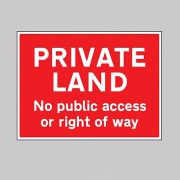Private Land - No Public Access or Right of Way - 