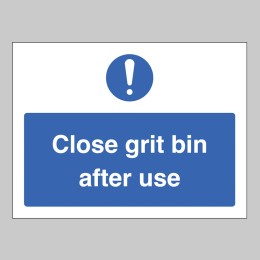 Close Grit Bin after Use - 