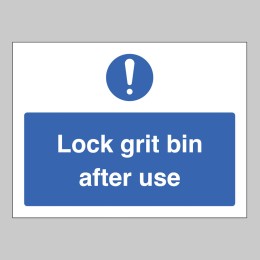Lock Grit Bin after Use - 