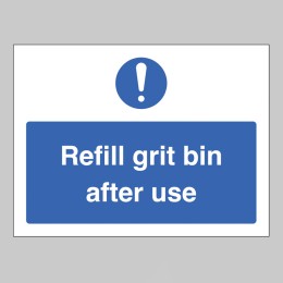 Refill Grit Bin after Use - 