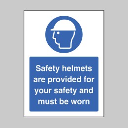 Safety Helmets are Provided for your Safety - 