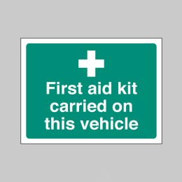 First Aid Kit Carried On this Vehicle - Window Sticker - First Aid Kit Carried On this Vehicle - Window Sticker -