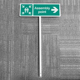 Assembly Point - Arrow Right - Verge Sign - 