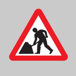 Fold Up Sign - Men At Work Symbol - 600mm Triangle Sign - 