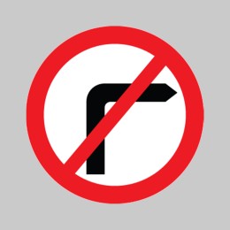 No Right Turn - Class RA1 - 