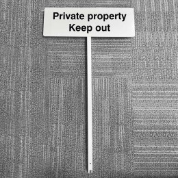 Private Property - Keep Out - Verge Sign - 
