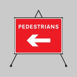 Fold Up Sign - Pedestrians Arrow Left / Right - 