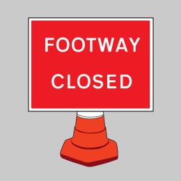 Footway Closed Cone Sign - 