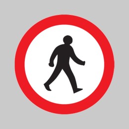 Pedestrians Prohibited - Class RA1 - 
