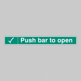 Push Bar to Open - Label - 