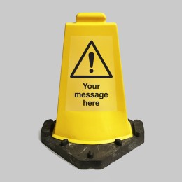Your Message Here - Double Sided Yellow Cone - Your Message Here - Double Sided Yellow Cone -