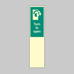 Door Plate - Turn to Open Right - 