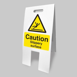 Caution - Slippery Surface - Lightweight Self Standing Sign - Caution - Slippery Surface - Lightweight Self Standing Sign -
