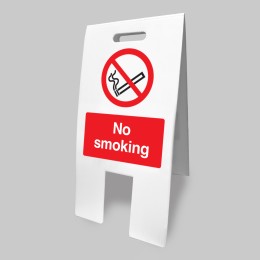 No Smoking - Lightweight Standing Folding Sign - 