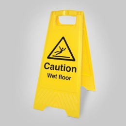 Caution - Wet Floor - Self Standing Floor Sign - Caution - Wet Floor - Self Standing Floor Sign -