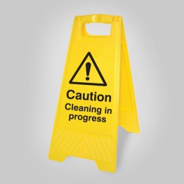 Caution - Cleaning in Progress - Self Standing Floor Sign - Caution - Cleaning in Progress - Self Standing Floor Sign -