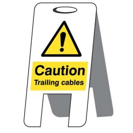 Caution - Trailing Cables - Lightweight Self Standing Sign - Caution - Trailing Cables - Lightweight Self Standing Sign -