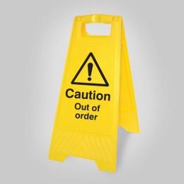 Caution - Out of Order - Self Standing Floor Sign - Caution - Out of Order - Self Standing Floor Sign -