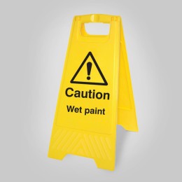 Caution - Wet Paint - Self Standing Floor Sign - Caution - Wet Paint - Self Standing Floor Sign -