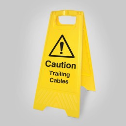 Caution - Trailing Cables - Self Standing Floor Sign - Caution - Trailing Cables - Self Standing Floor Sign -