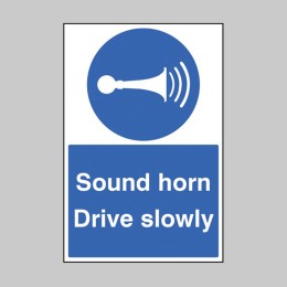 Sound Horn Drive Slowly - Floor Graphic - 