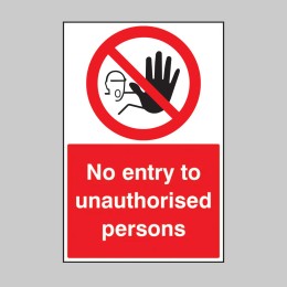 No Entry to Unauthorised Persons - Floor Graphic - 