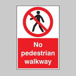 No Pedestrian Walkway - Floor Graphic - 